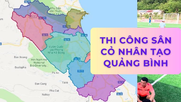 Thi công sân cỏ nhân tạo tại Quảng Bình