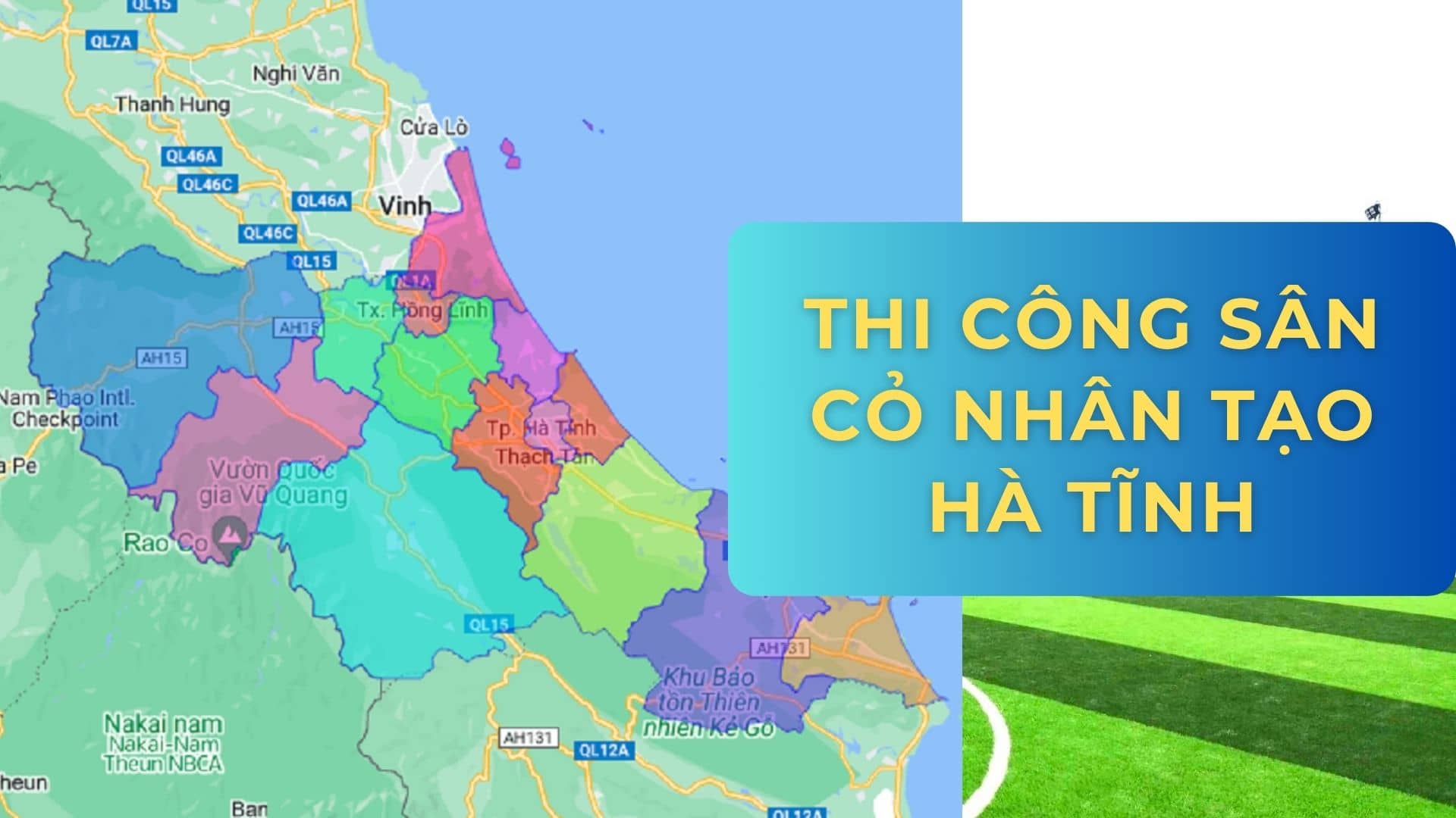 thi công sân cỏ nhân tạo tại Hà Tĩnh